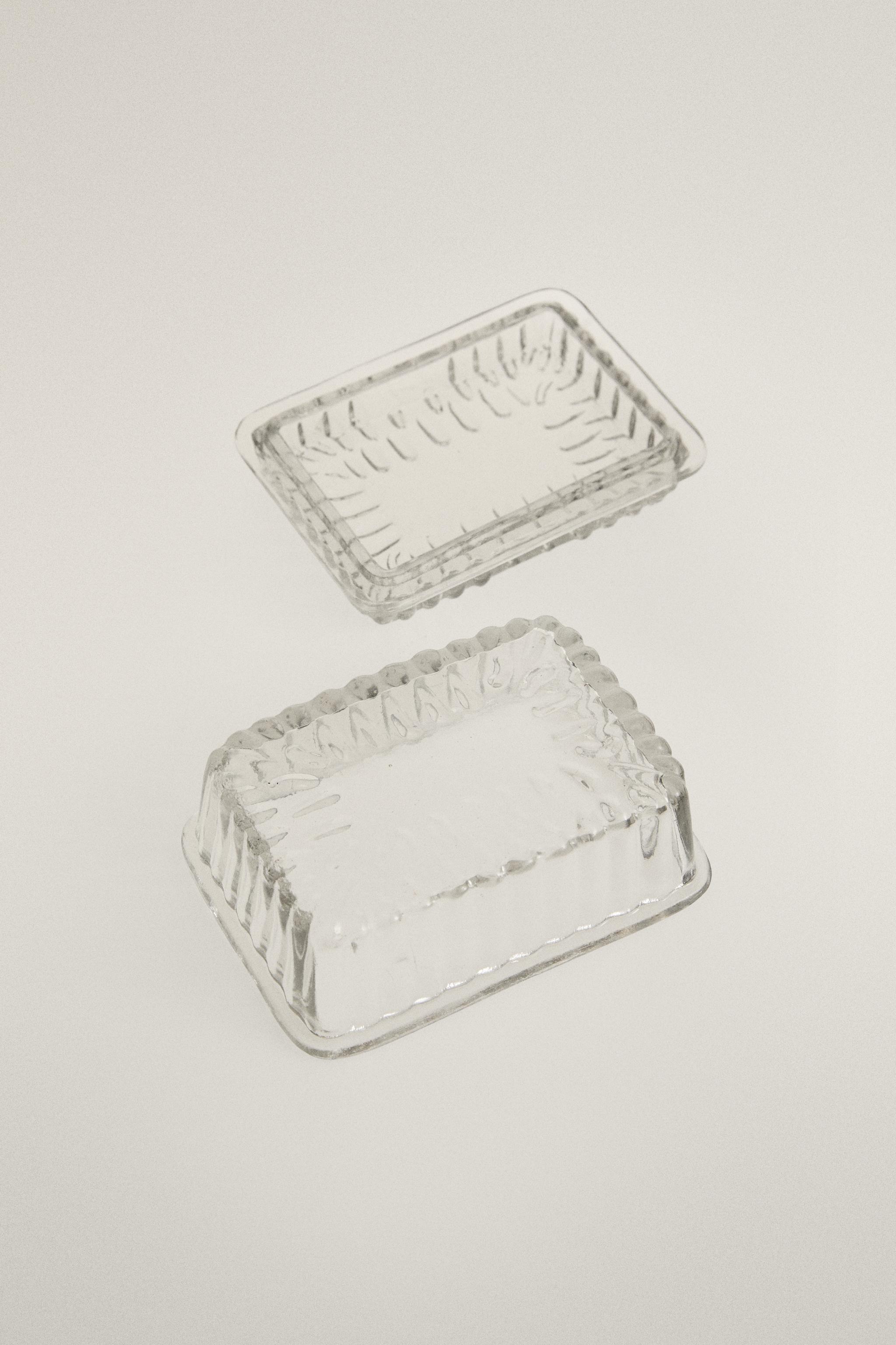 GLASS BUTTER DISH